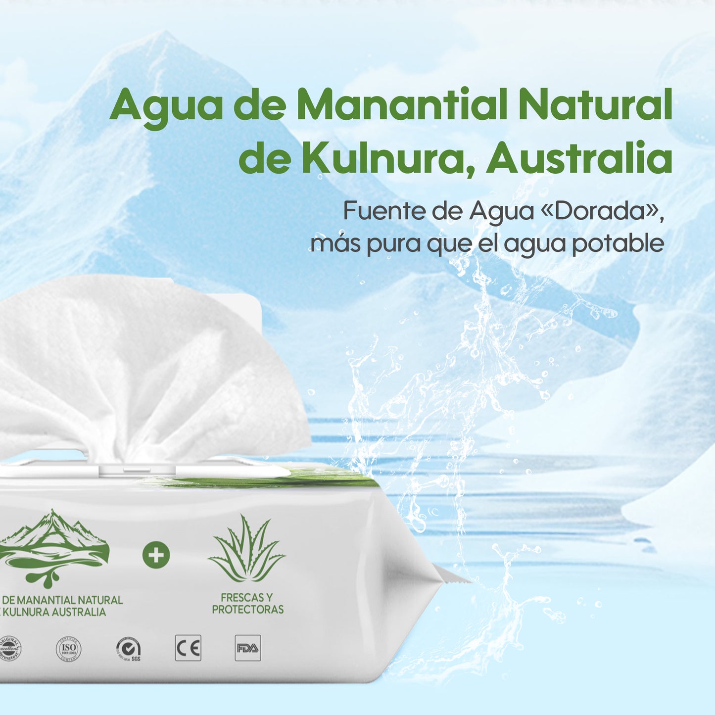 Toallitas de Cuidado Orgánico Serie Fresca y Nutritiva - Áloe