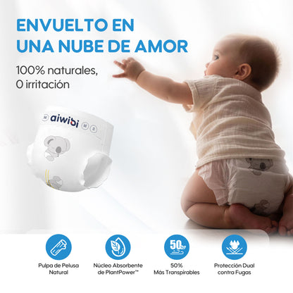 Pañales desechables para bebés Comfort Care Premium Natural（M）