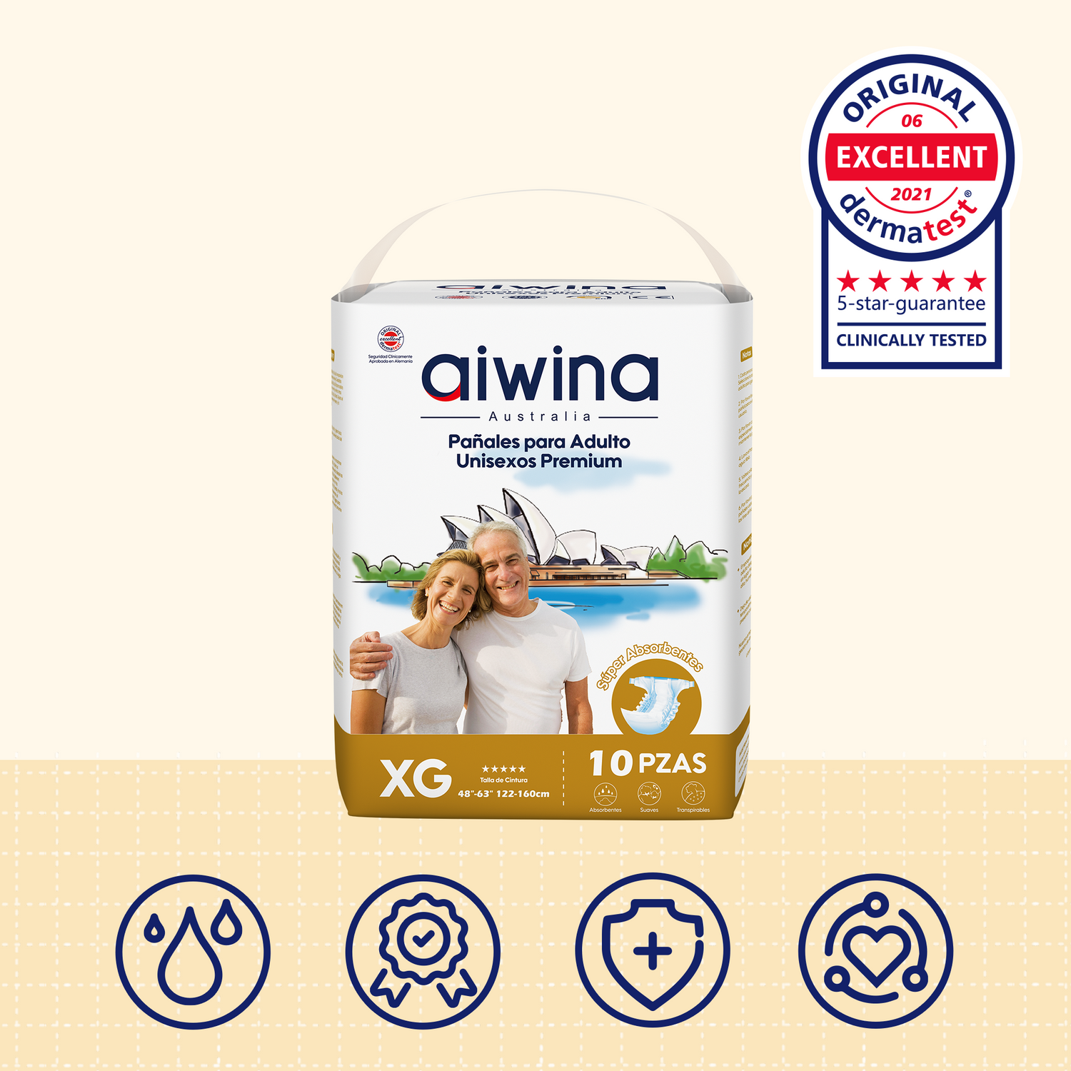 Pañales para Adultos Unisex Premium Talla XG