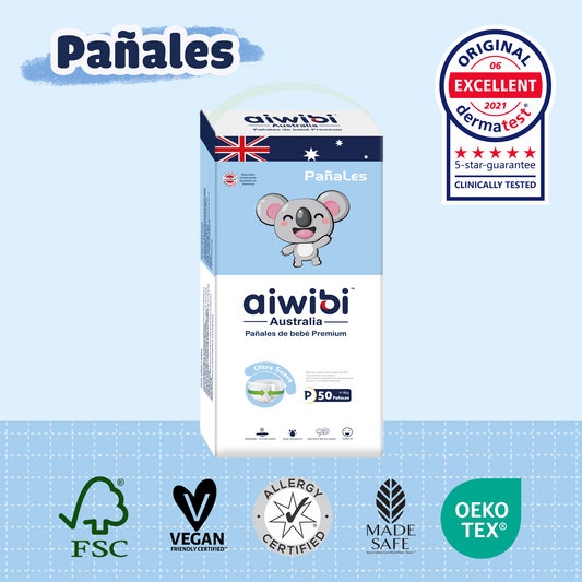 Pañales desechables para bebés ecológicos premium Comfort Care (P)