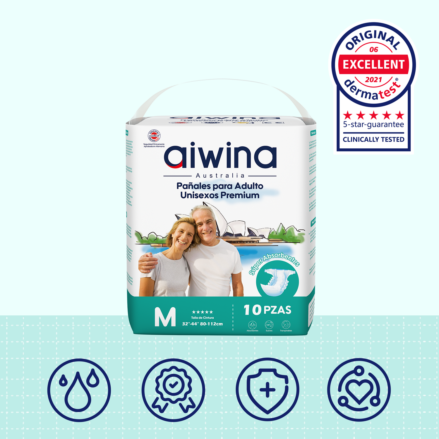 Pañales para Adulto Unisex Premium Talla M