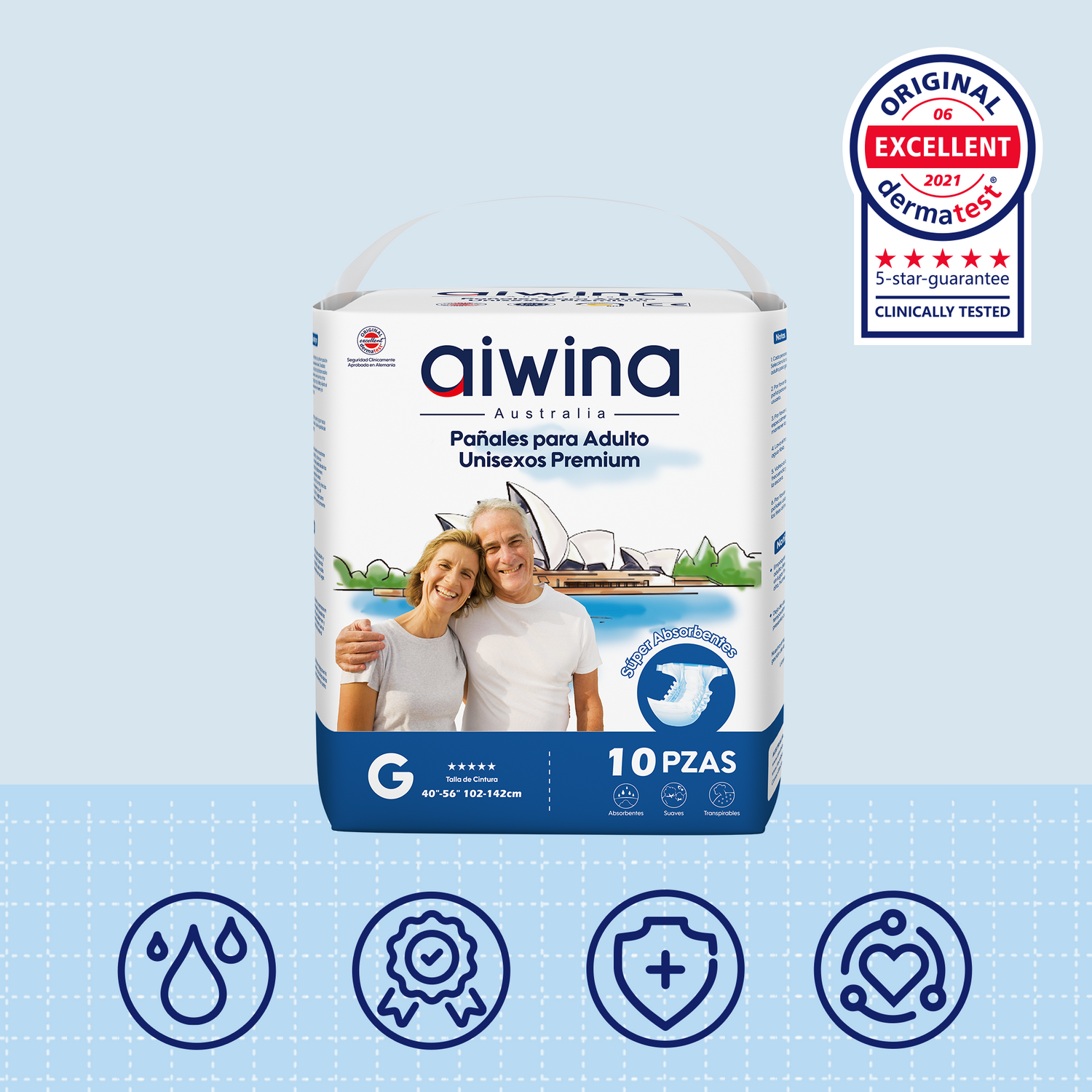 Pañales para Adultos Unisex Premium Talla G