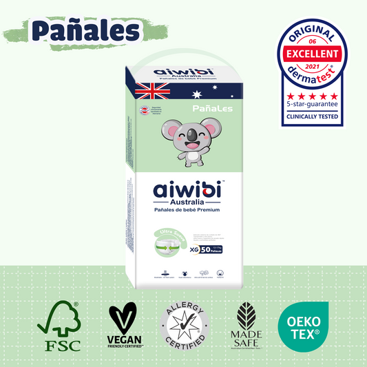 Pañales desechables para bebés ecológicos premium Comfort Care (XG)