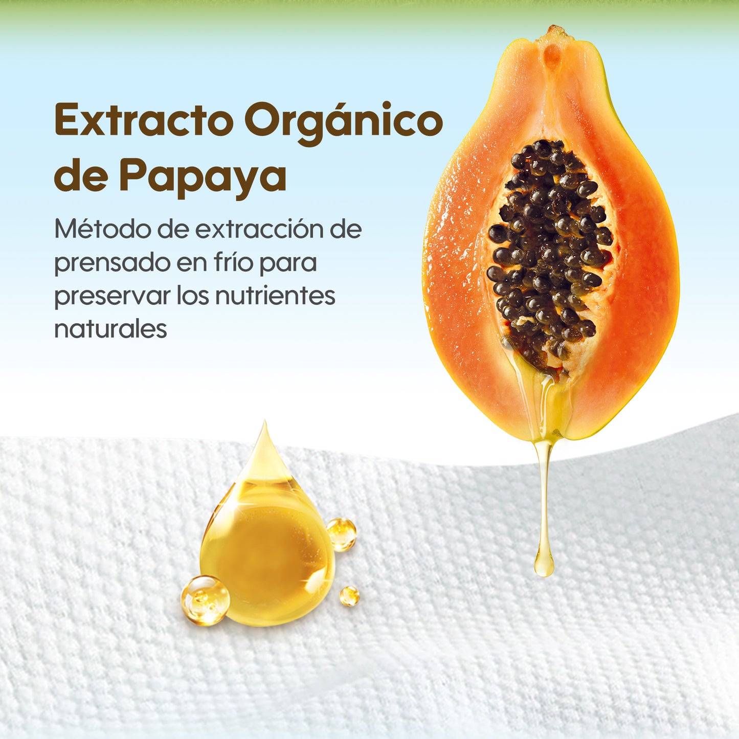 Toallitas de Cuidado Orgánico Serie Fresca y Nutritiva - Papaya