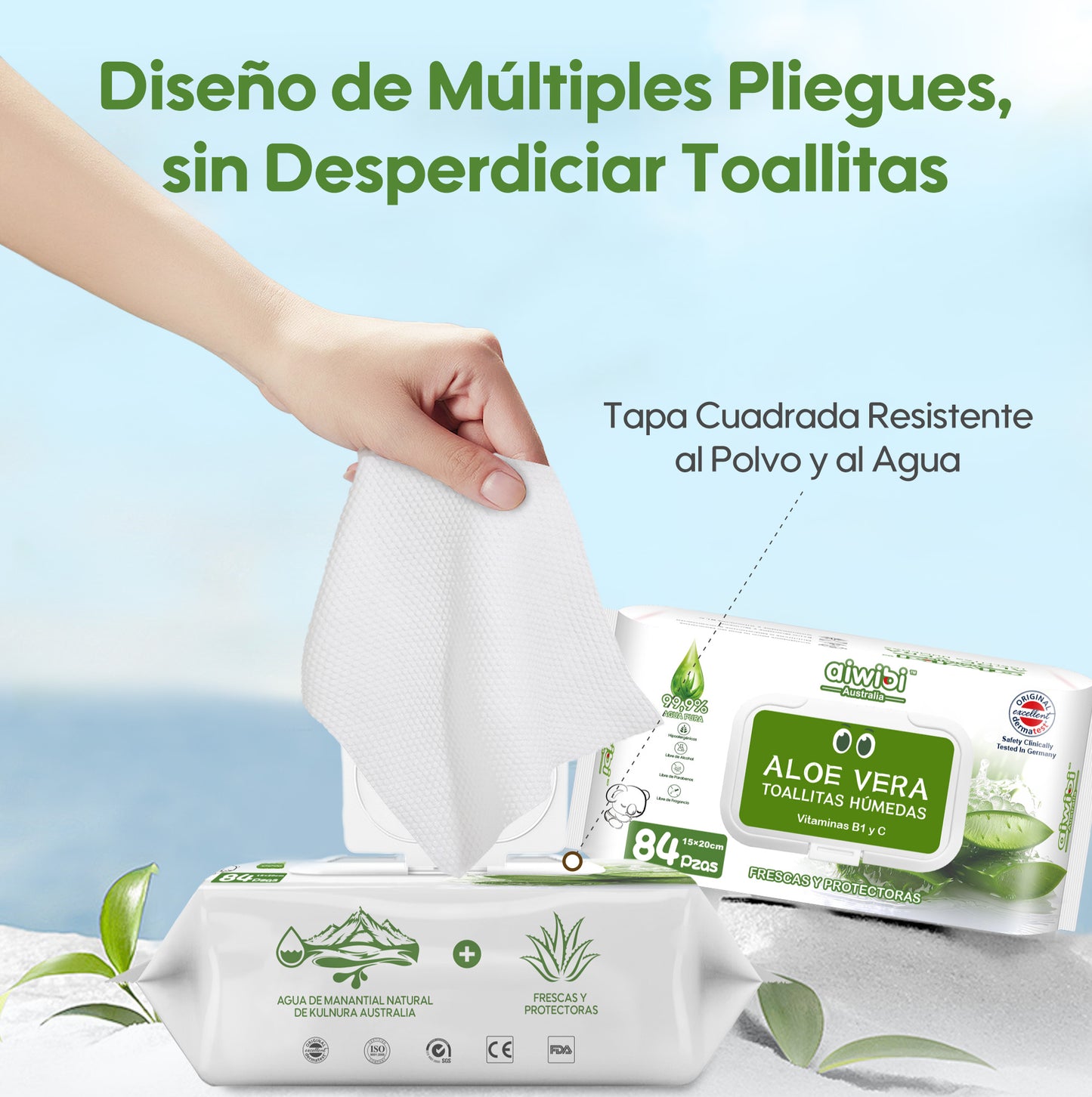 Toallitas de Cuidado Orgánico Serie Fresca y Nutritiva - Áloe