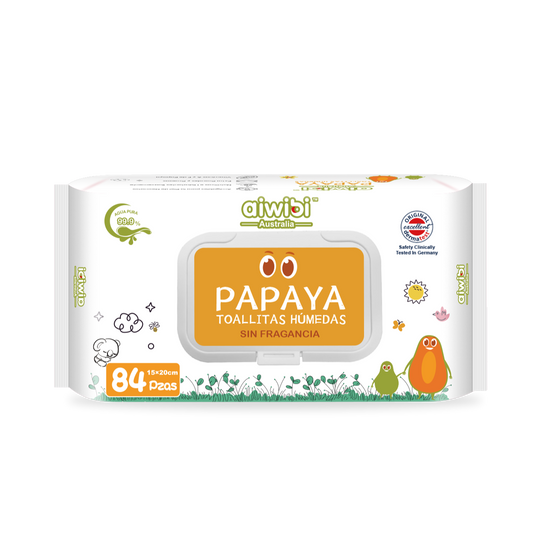 Toallitas de Cuidado Orgánico Serie Fresca y Nutritiva - Papaya