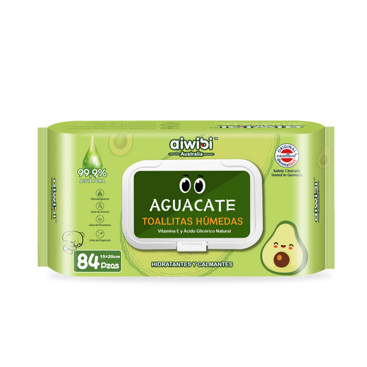 Toallitas de Cuidado Orgánico Serie Fresca y Nutritiva - Aguacate