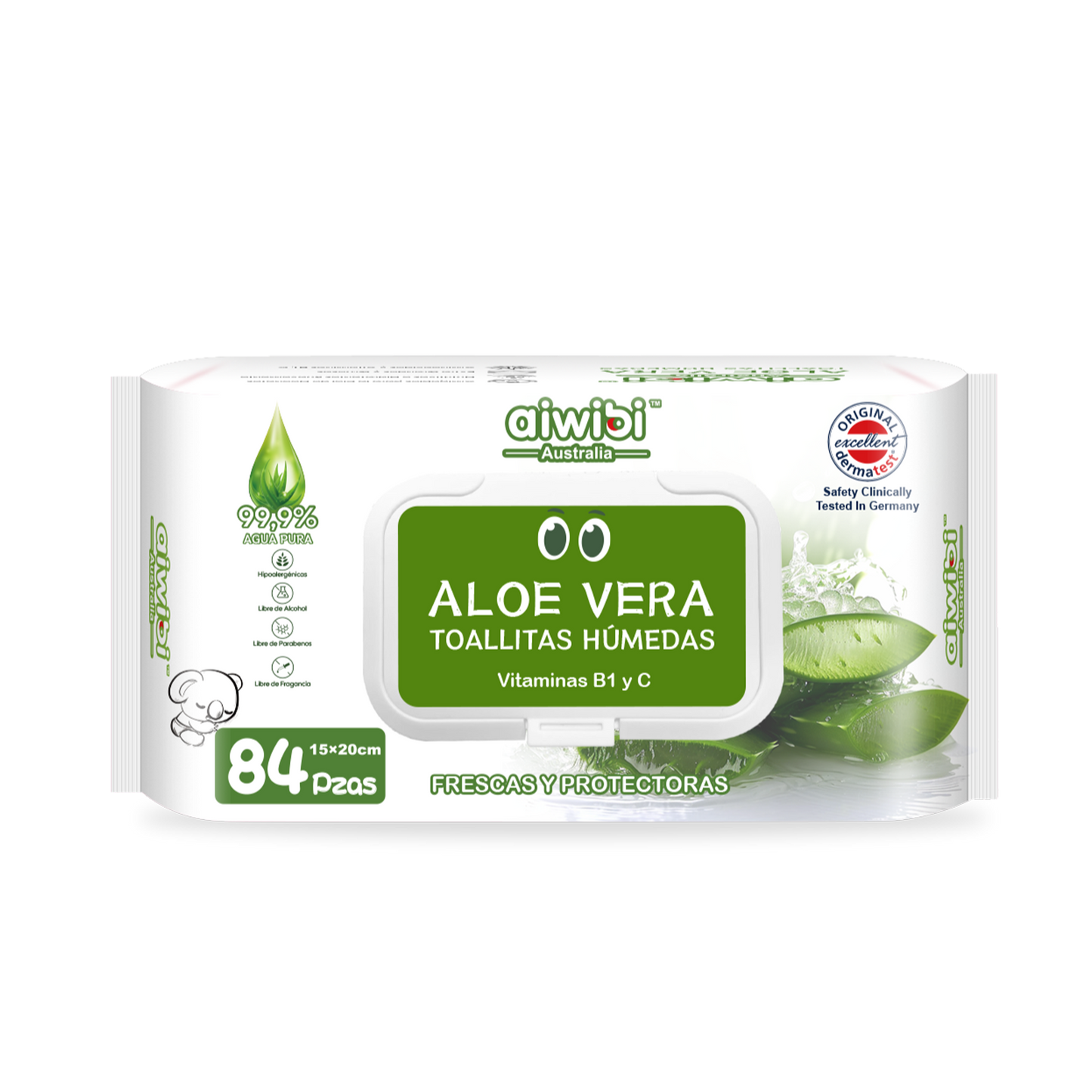 Toallitas de Cuidado Orgánico Serie Fresca y Nutritiva - Áloe