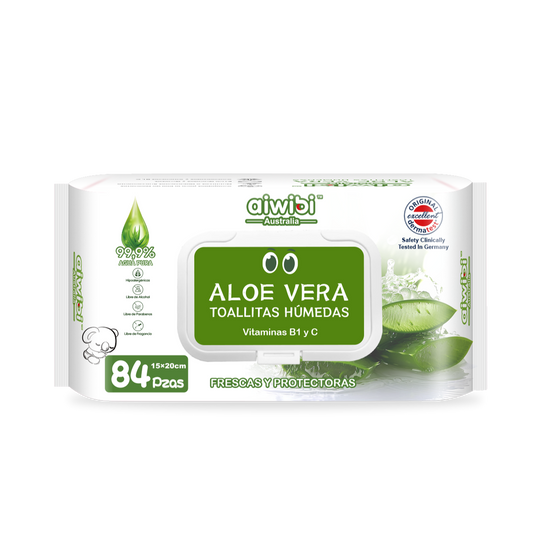 Toallitas de Cuidado Orgánico Serie Fresca y Nutritiva - Áloe