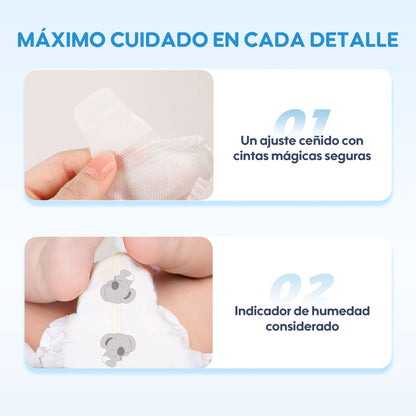 Pañales desechables para bebés Comfort Care Premium Natural（G）