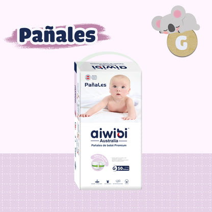 Pañales desechables para bebés Comfort Care Premium Natural（G）