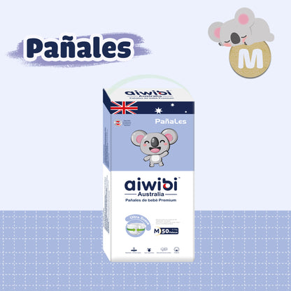 Pañales desechables para bebés Comfort Care Premium Natural（M）