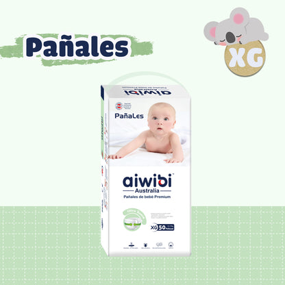 Pañales desechables para bebés Comfort Care Premium Natural（XG）