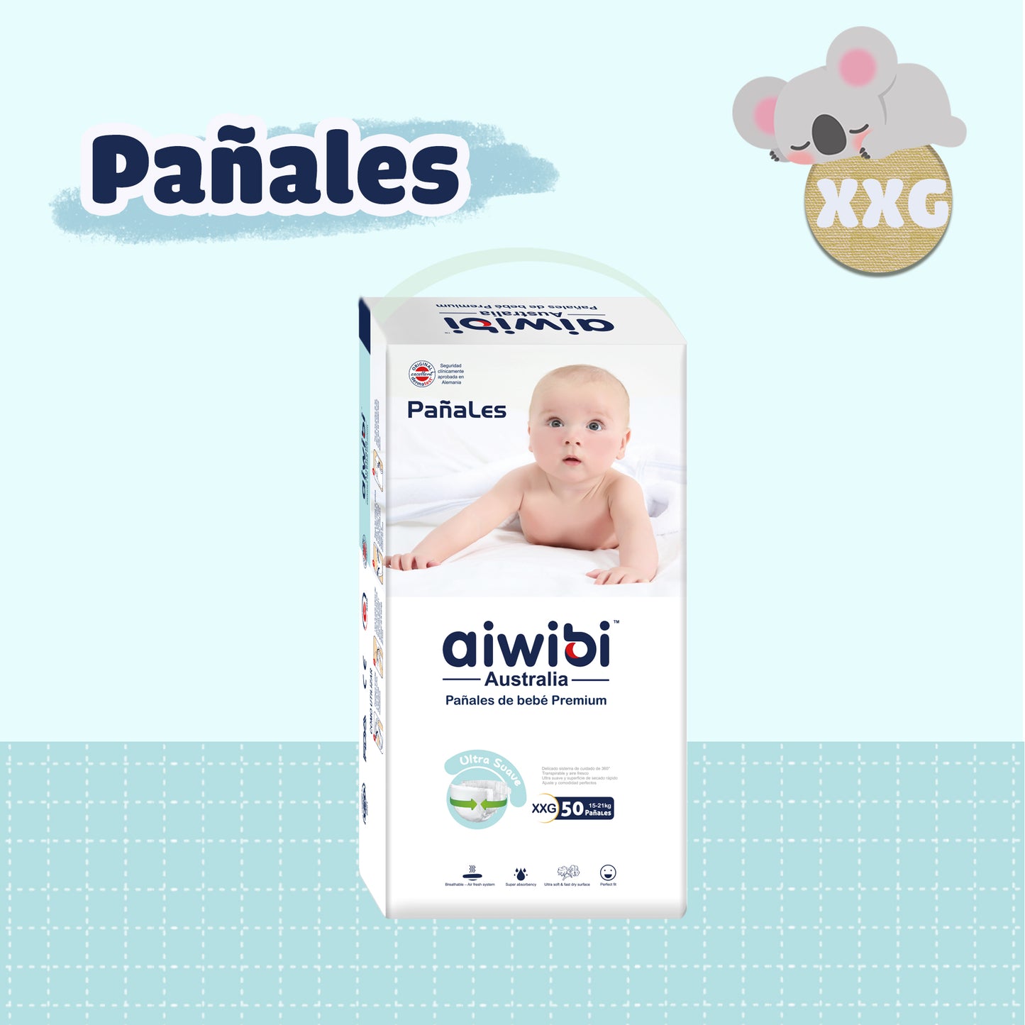 Pañales desechables para bebés Comfort Care Premium Natural（XXG）