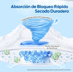 Pañales desechables talla M con núcleo PlantPower™: absorción rápida y sin fugas.